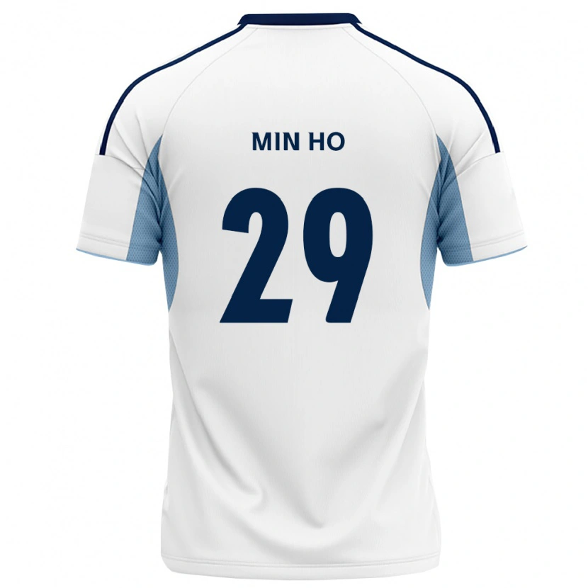 Danxen Mulher Camisola Min-Ho Yeo #29 Azul Real Branco Alternativa 2026/27 Camisa