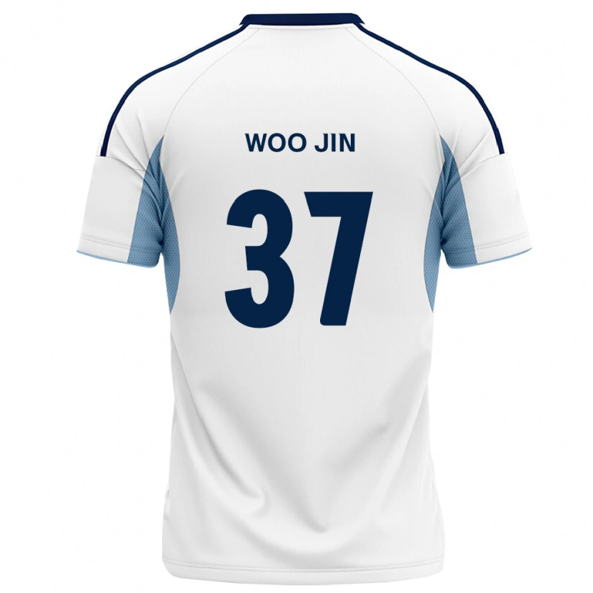 Danxen Mulher Camisola Woo-Jin Jung #37 Azul Real Branco Alternativa 2026/27 Camisa