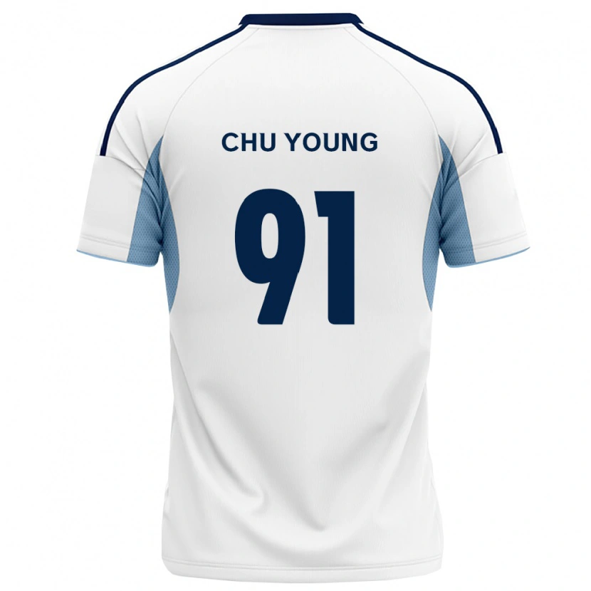 Danxen Mulher Camisola Chu-Young Park #91 Azul Real Branco Alternativa 2026/27 Camisa