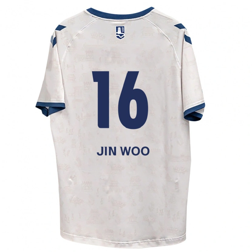 Danxen Mulher Camisola Jin-Woo Jo #16 Azul Real Branco Alternativa 2026/27 Camisa
