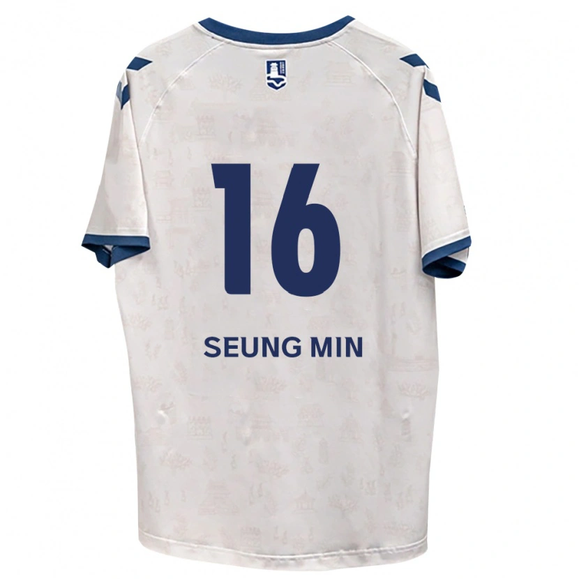 Danxen Mulher Camisola Seung-Min Hwang #16 Azul Real Branco Alternativa 2026/27 Camisa
