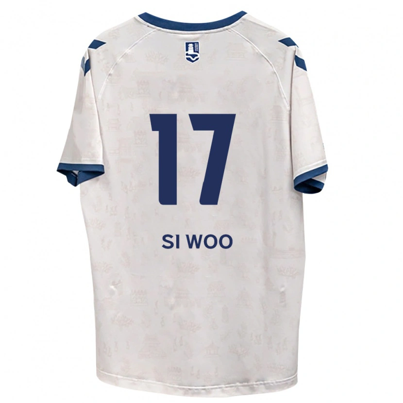 Danxen Mulher Camisola Si-Woo Eom #17 Azul Real Branco Alternativa 2026/27 Camisa