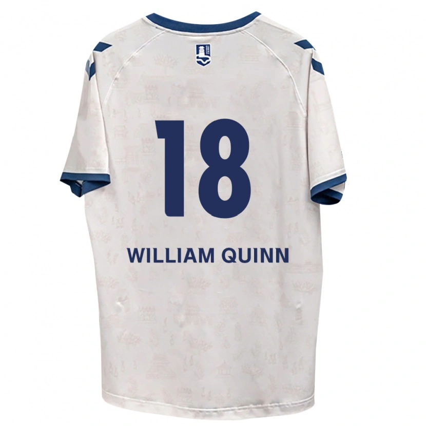Danxen Mulher Camisola Max William Quinn #18 Azul Real Branco Alternativa 2026/27 Camisa