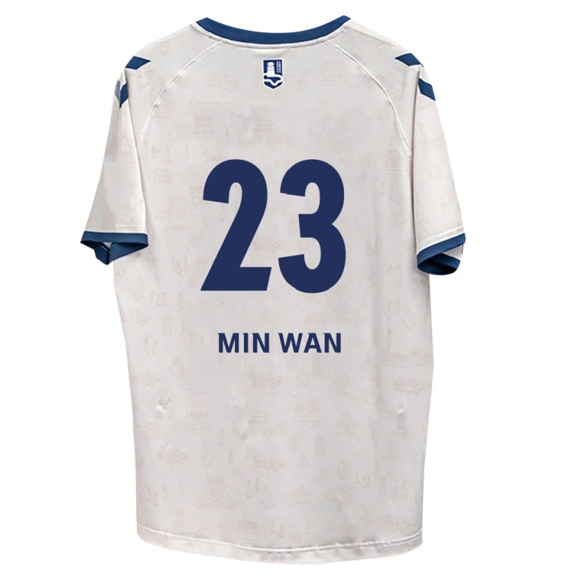 Danxen Mulher Camisola Min-Wan Kang #23 Azul Real Branco Alternativa 2026/27 Camisa