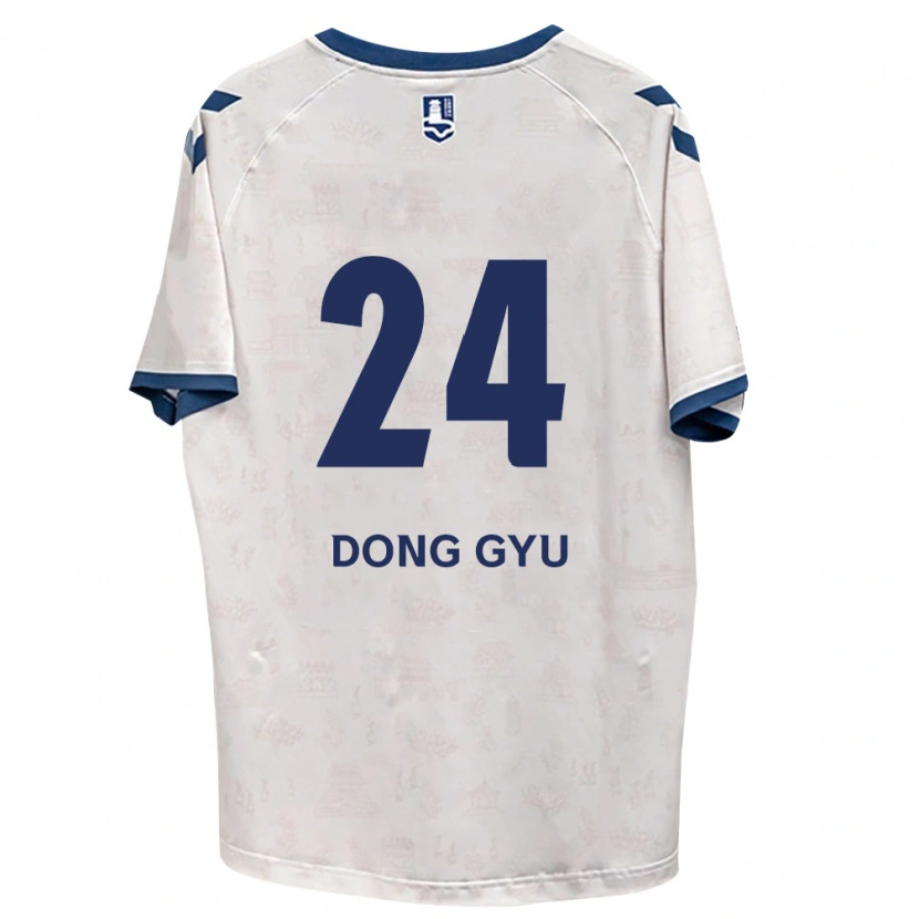 Danxen Mulher Camisola Dong-Gyu Lee #24 Azul Real Branco Alternativa 2026/27 Camisa
