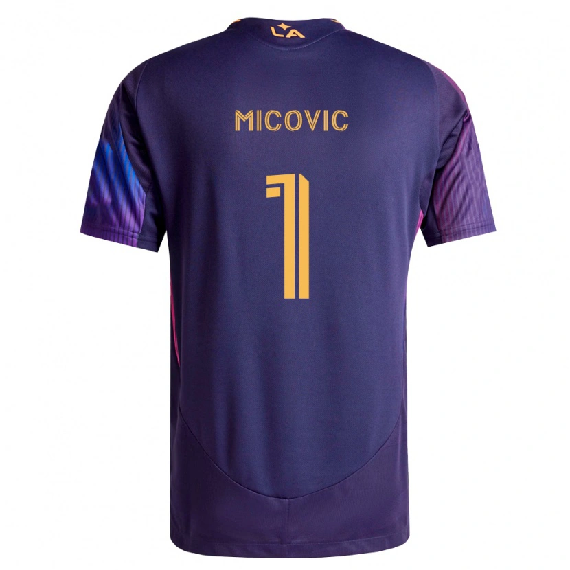 Danxen Mulher Camisola Novak Mićović #1 Roxo Escuro Amarelo Alternativa 2026/27 Camisa