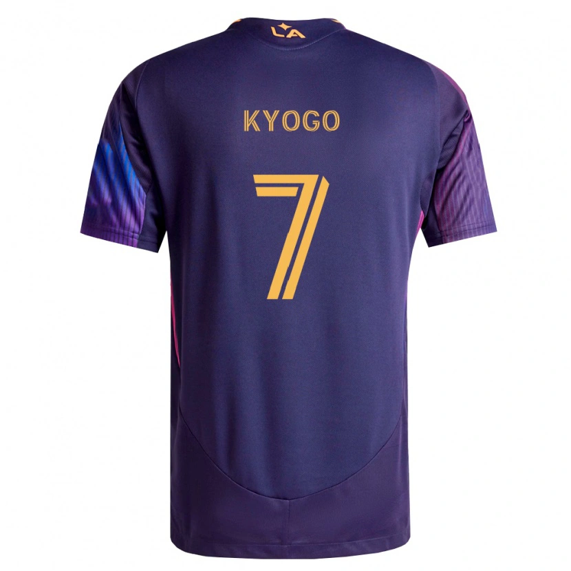 Danxen Mulher Camisola Kyogo Furuhashi #7 Roxo Escuro Amarelo Alternativa 2026/27 Camisa