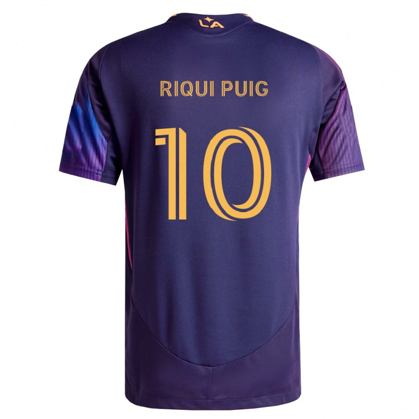 Danxen Mulher Camisola Riqui Puig #10 Roxo Escuro Amarelo Alternativa 2026/27 Camisa