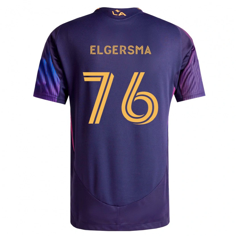 Danxen Mulher Camisola Troy Elgersma #76 Roxo Escuro Amarelo Alternativa 2026/27 Camisa