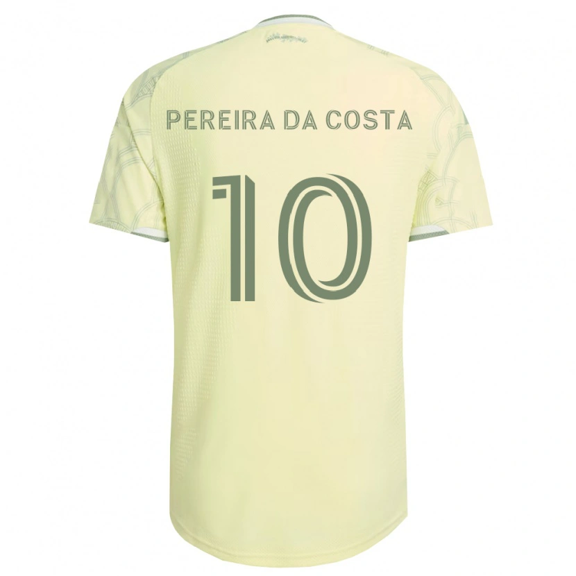 Danxen Mulher Camisola David Da Costa #10 Bege Branco Alternativa 2026/27 Camisa