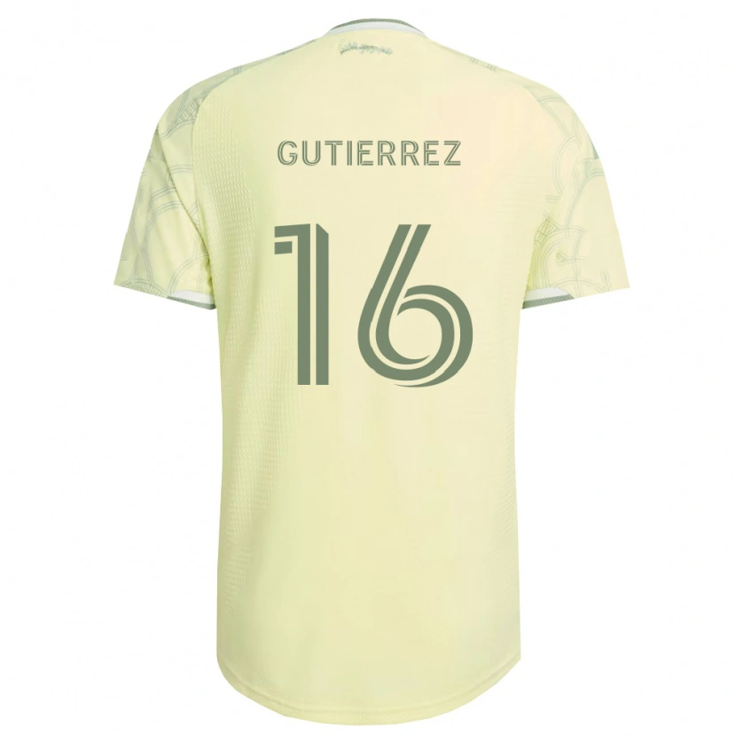 Danxen Mulher Camisola Diego Gutiérrez #16 Bege Branco Alternativa 2026/27 Camisa