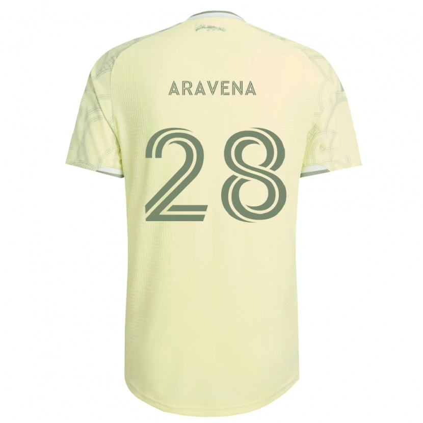 Danxen Mulher Camisola Alexander Aravena #28 Bege Branco Alternativa 2026/27 Camisa