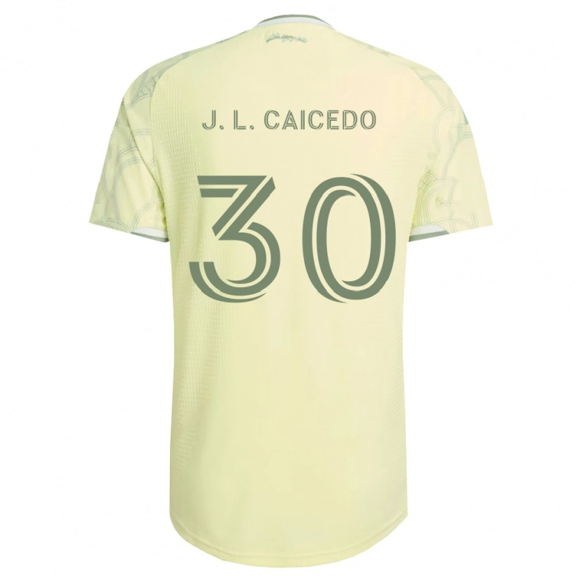 Danxen Mulher Camisola José Caicedo #30 Bege Branco Alternativa 2026/27 Camisa