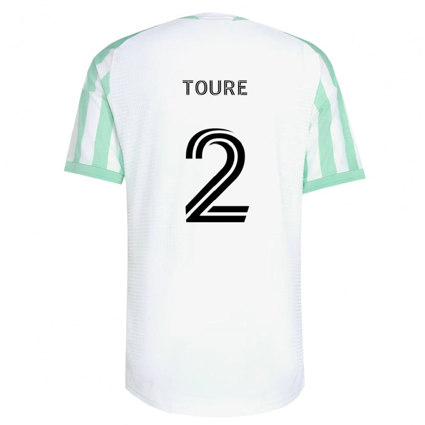 Danxen Mulher Camisola Cheick Touré #2 Verde Claro Branco Preto Alternativa 2026/27 Camisa