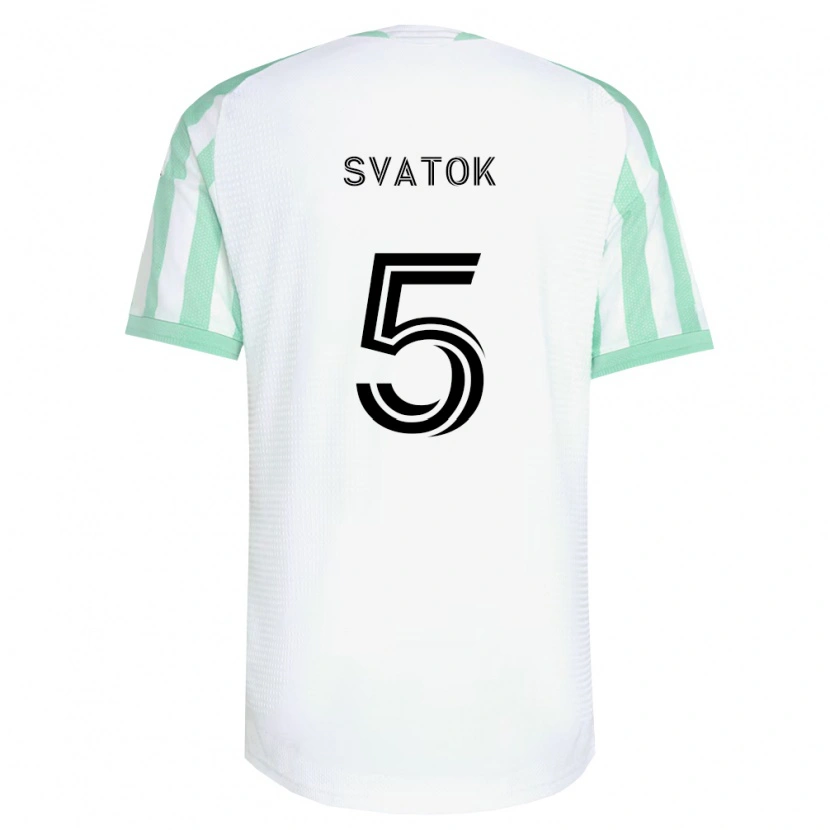 Danxen Mulher Camisola Oleksandr Svatok #5 Verde Claro Branco Preto Alternativa 2026/27 Camisa