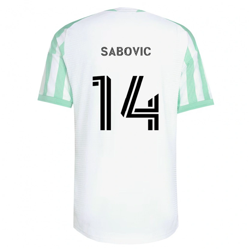 Danxen Mulher Camisola Besard Šabović #14 Verde Claro Branco Preto Alternativa 2026/27 Camisa