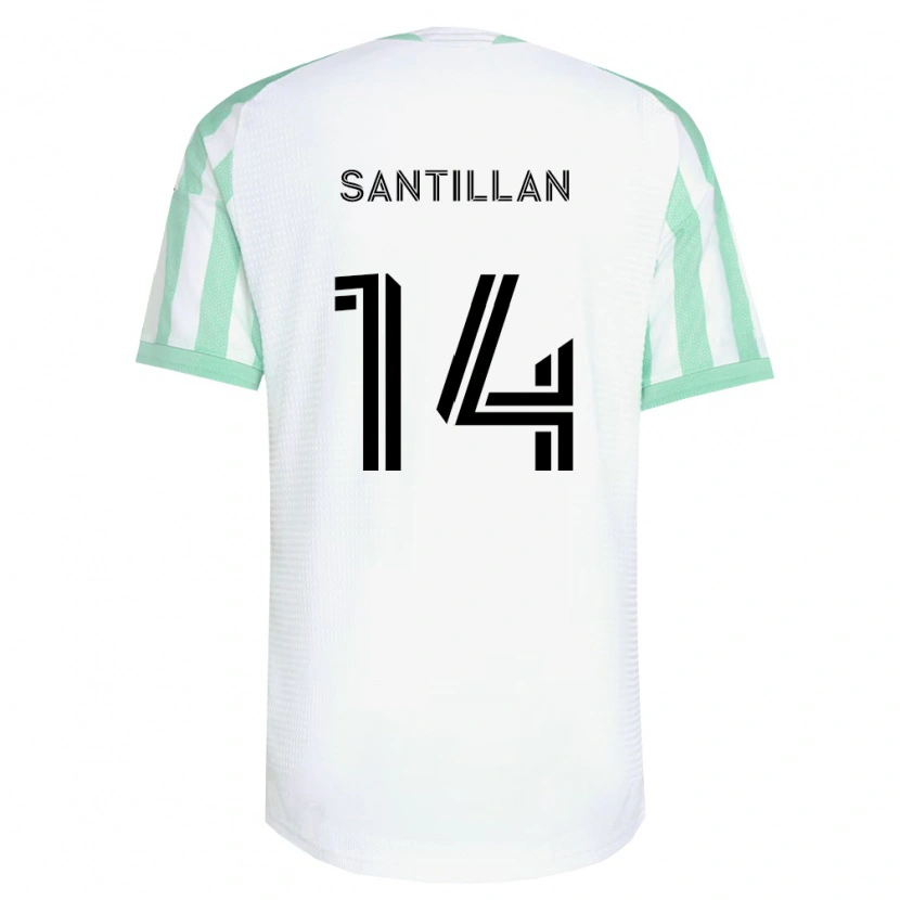 Danxen Mulher Camisola Jonathan Santillan #14 Verde Claro Branco Preto Alternativa 2026/27 Camisa