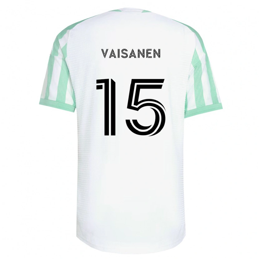 Danxen Mulher Camisola Leo Väisänen #15 Verde Claro Branco Preto Alternativa 2026/27 Camisa