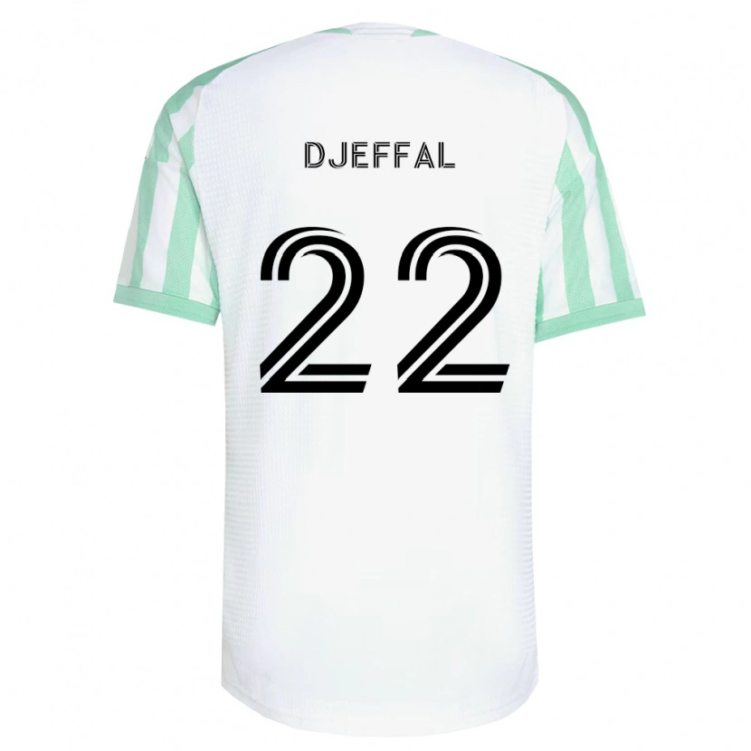 Danxen Mulher Camisola Sofiane Djeffal #22 Verde Claro Branco Preto Alternativa 2026/27 Camisa