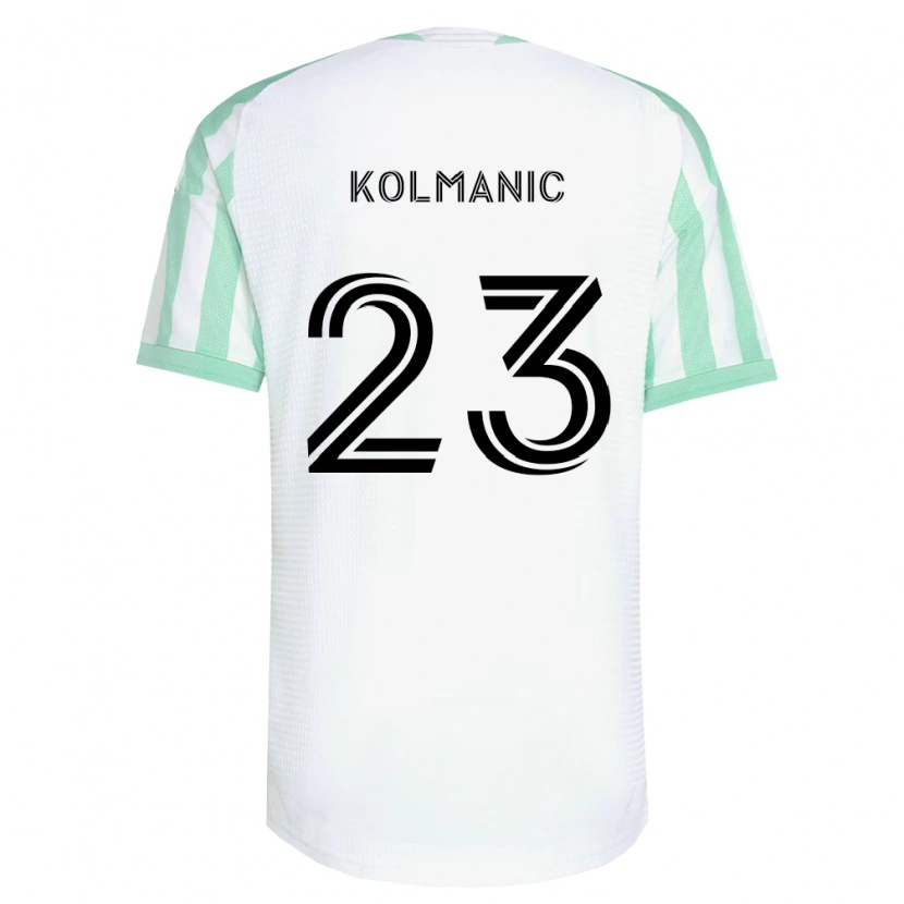 Danxen Mulher Camisola Žan Kolmanič #23 Verde Claro Branco Preto Alternativa 2026/27 Camisa