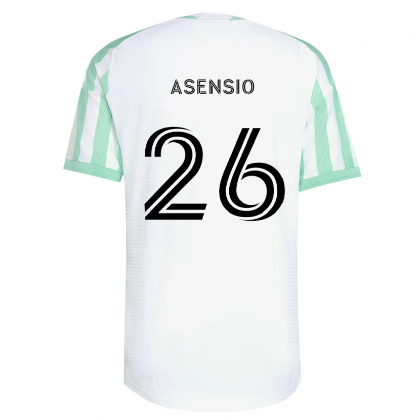 Danxen Mulher Camisola Charlie Asensio #26 Verde Claro Branco Preto Alternativa 2026/27 Camisa
