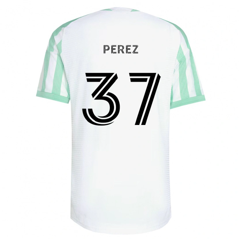 Danxen Mulher Camisola Damion Perez #37 Verde Claro Branco Preto Alternativa 2026/27 Camisa