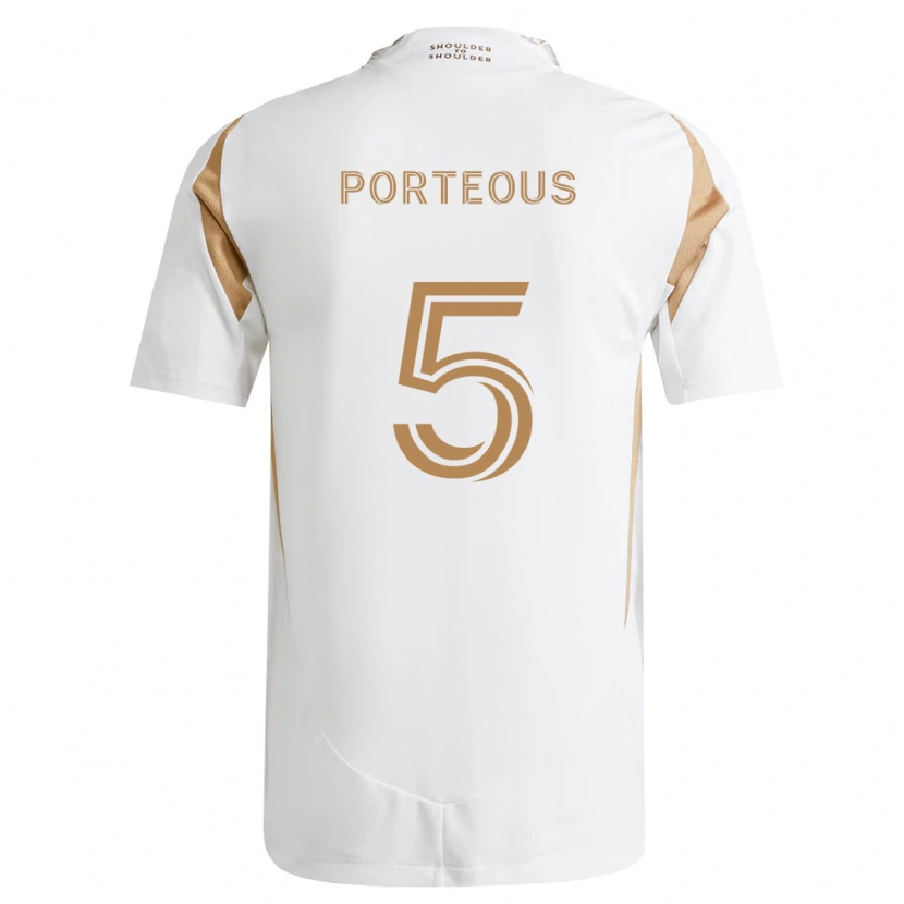 Danxen Mulher Camisola Ryan Porteous #5 Branco Marrom Alternativa 2026/27 Camisa