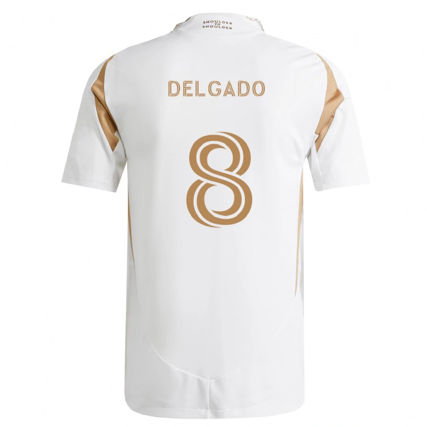 Danxen Mulher Camisola Mark Delgado #8 Branco Marrom Alternativa 2026/27 Camisa