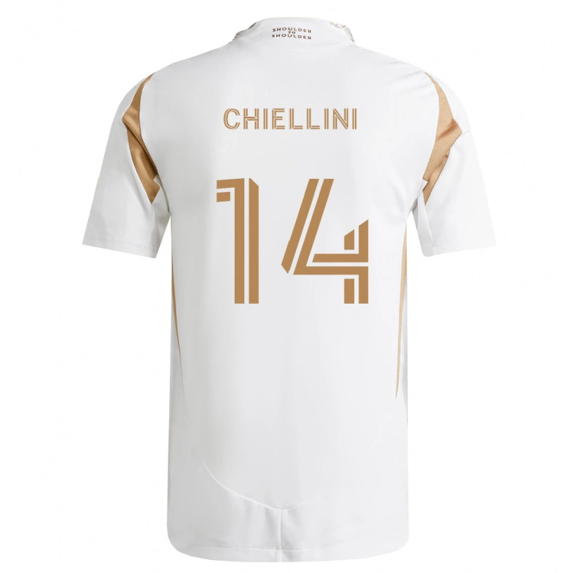 Danxen Mulher Camisola Giorgio Chiellini #14 Branco Marrom Alternativa 2026/27 Camisa
