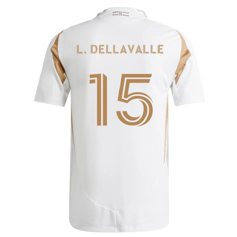 Danxen Mulher Camisola Lorenzo Dellavalle #15 Branco Marrom Alternativa 2026/27 Camisa