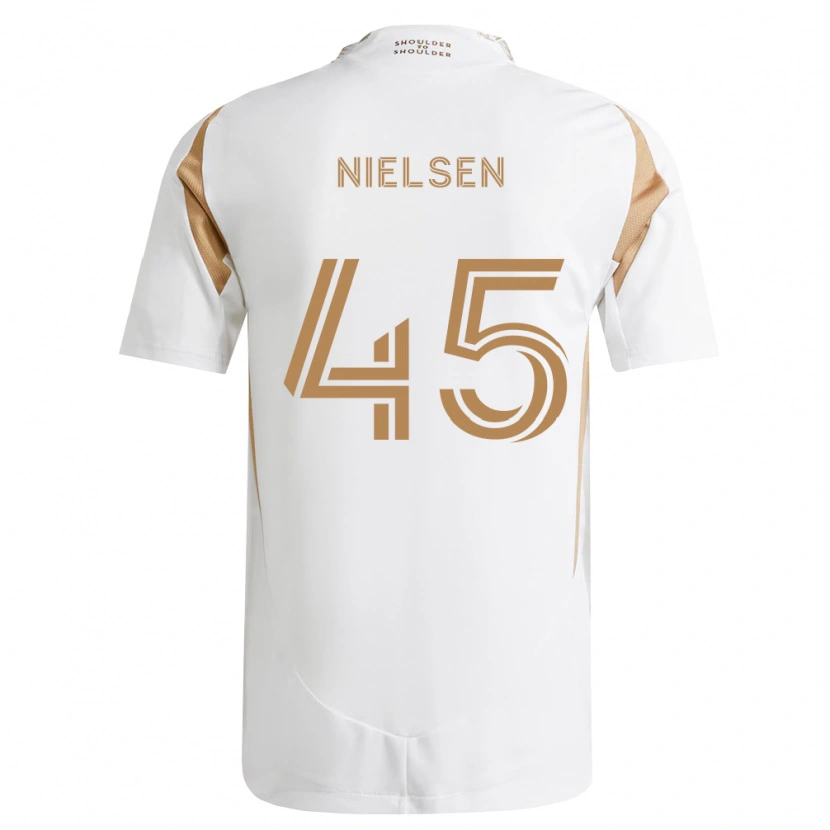 Danxen Mulher Camisola Kenny Nielsen #45 Branco Marrom Alternativa 2026/27 Camisa