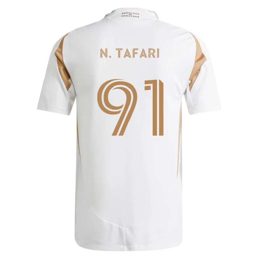 Danxen Mulher Camisola Nkosi Tafari #91 Branco Marrom Alternativa 2026/27 Camisa