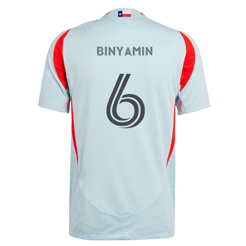 Danxen Mulher Camisola Ran Binyamin #6 Cinza Escuro Branco Vermelho Alternativa 2026/27 Camisa