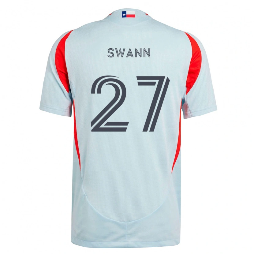 Danxen Mulher Camisola Caleb Swann #27 Cinza Escuro Branco Vermelho Alternativa 2026/27 Camisa