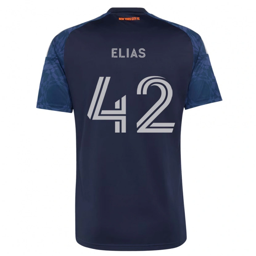 Danxen Mulher Camisola Piero Elias #42 Azul Profundo Branco Alternativa 2026/27 Camisa