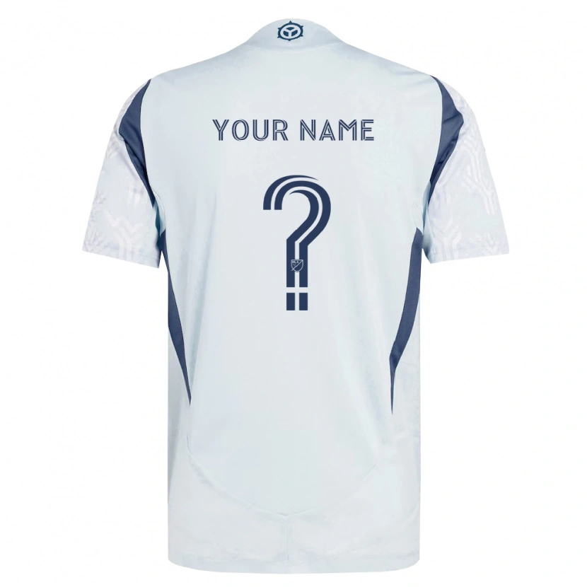 Danxen Mulher Camisola Seu Nome #0 Azul Branco Cinza Alternativa 2026/27 Camisa