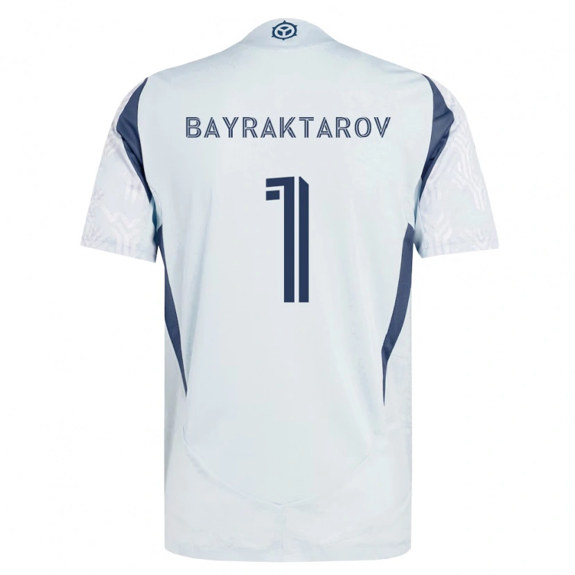 Danxen Mulher Camisola Alex Bayraktarov #1 Azul Branco Cinza Alternativa 2026/27 Camisa