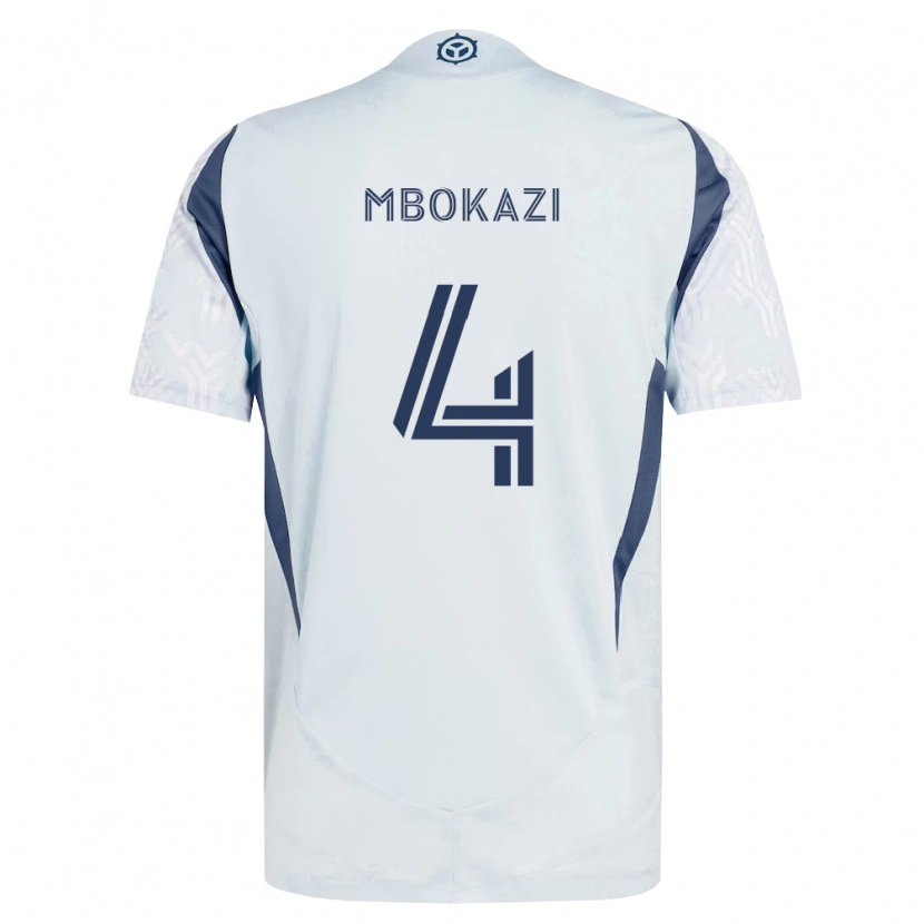 Danxen Mulher Camisola Mbekezeli Mbokazi #4 Azul Branco Cinza Alternativa 2026/27 Camisa