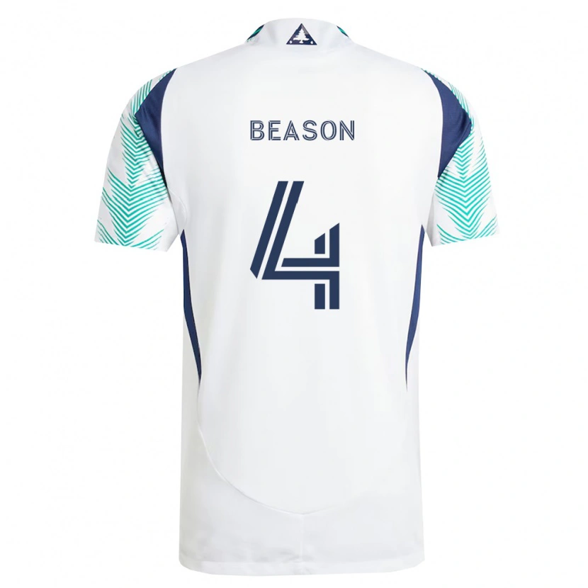 Danxen Mulher Camisola Tanner Beason #4 Branco Azul Marinho Verde Claro Alternativa 2026/27 Camisa