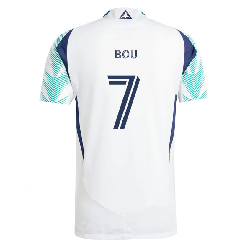Danxen Mulher Camisola Gustavo Bou #7 Branco Azul Marinho Verde Claro Alternativa 2026/27 Camisa
