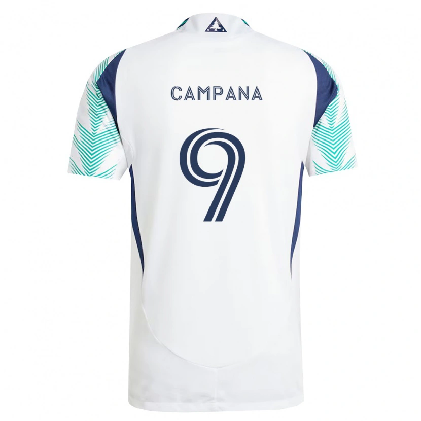 Danxen Mulher Camisola Leonardo Campana #9 Branco Azul Marinho Verde Claro Alternativa 2026/27 Camisa
