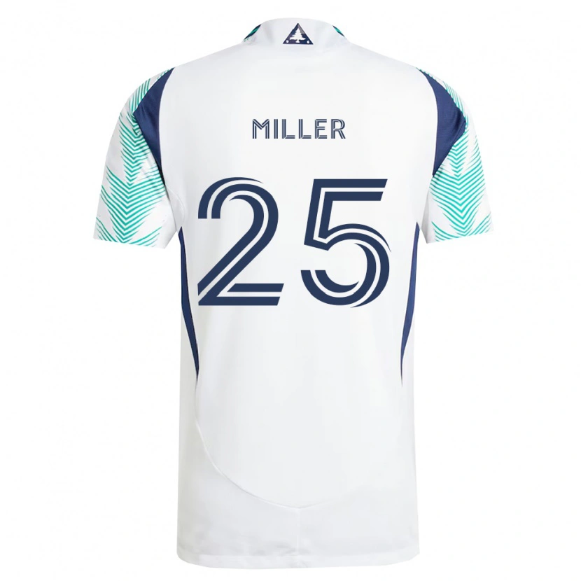 Danxen Mulher Camisola Peyton Miller #25 Branco Azul Marinho Verde Claro Alternativa 2026/27 Camisa
