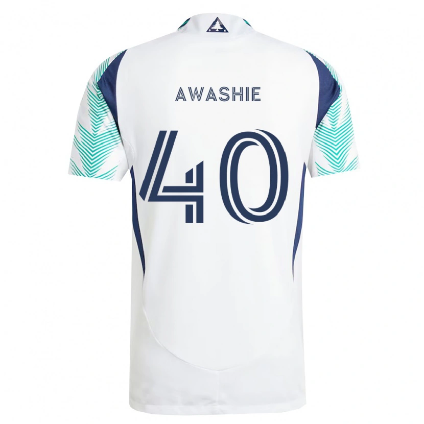 Danxen Mulher Camisola Ben Awashie #40 Branco Azul Marinho Verde Claro Alternativa 2026/27 Camisa
