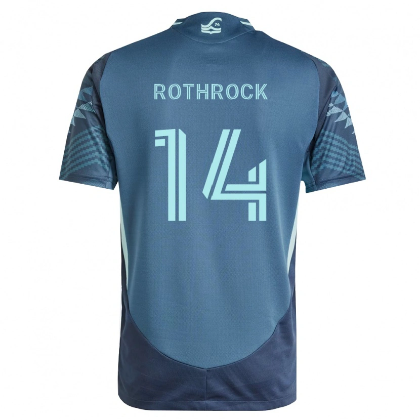 Danxen Mulher Camisola Paul Rothrock #14 Azul Marinho Verde Alternativa 2026/27 Camisa