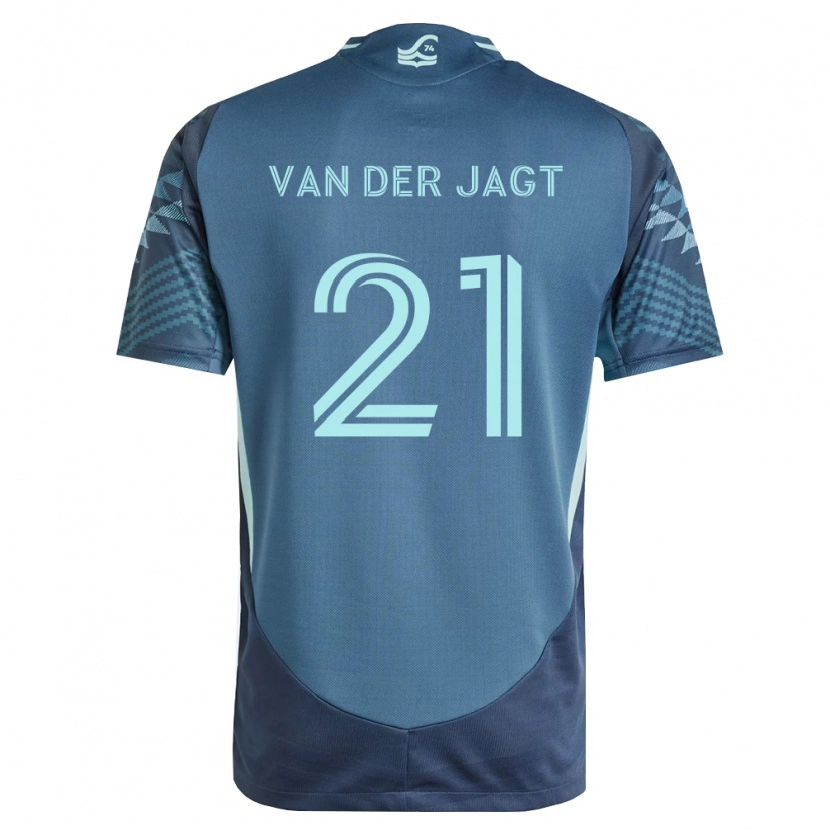 Danxen Mulher Camisola Olivia Van Der Jagt #21 Azul Marinho Verde Alternativa 2026/27 Camisa