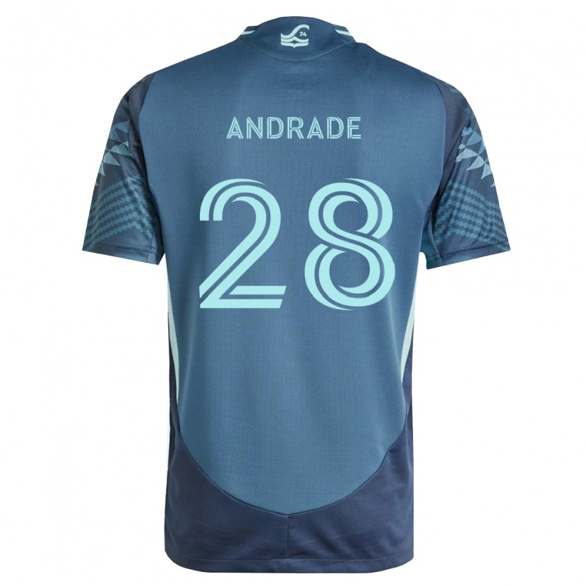 Danxen Mulher Camisola Yeimar Gómez Andrade #28 Azul Marinho Verde Alternativa 2026/27 Camisa