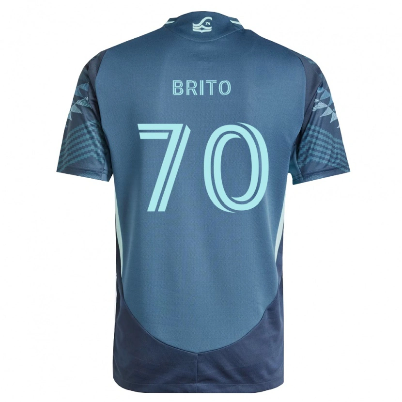 Danxen Mulher Camisola Kelvin-Luis Brito #70 Azul Marinho Verde Alternativa 2026/27 Camisa