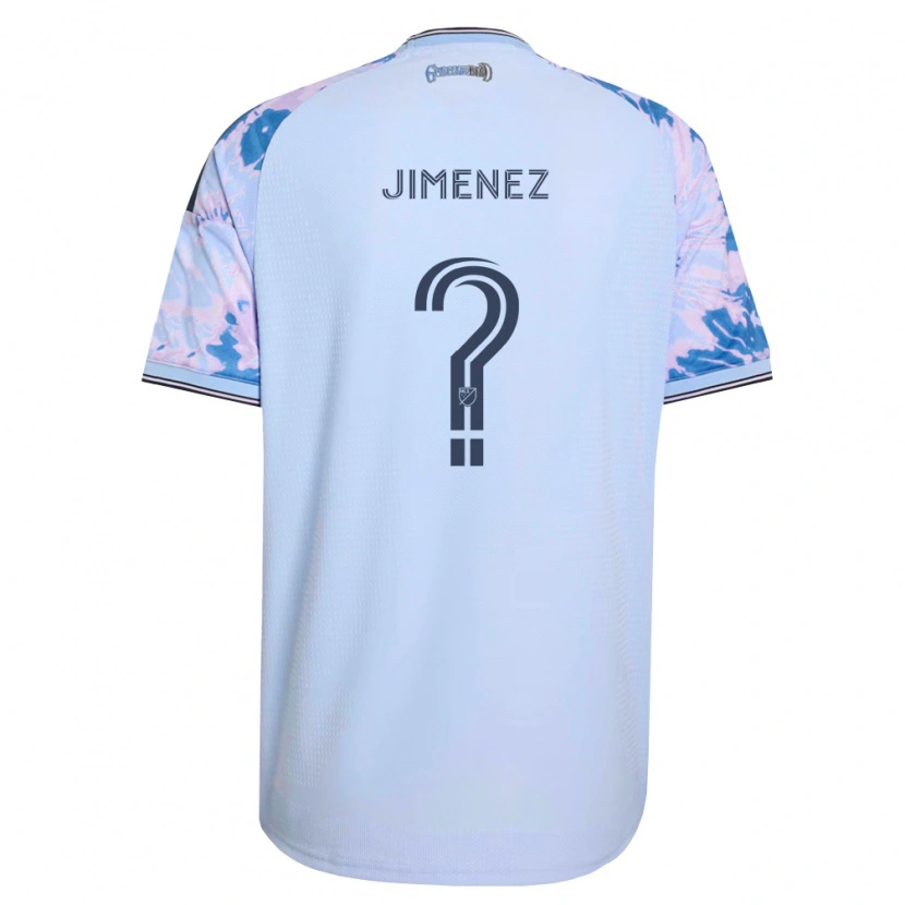 Danxen Mulher Camisola Kevin Jimenez #0 Azul Real Branco Preto Alternativa 2026/27 Camisa