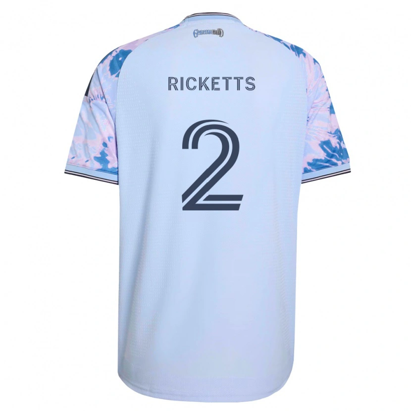 Danxen Mulher Camisola Jamar Ricketts #2 Azul Real Branco Preto Alternativa 2026/27 Camisa