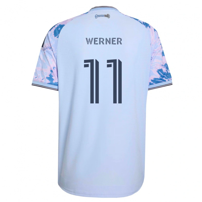 Danxen Mulher Camisola Timo Werner #11 Azul Real Branco Preto Alternativa 2026/27 Camisa